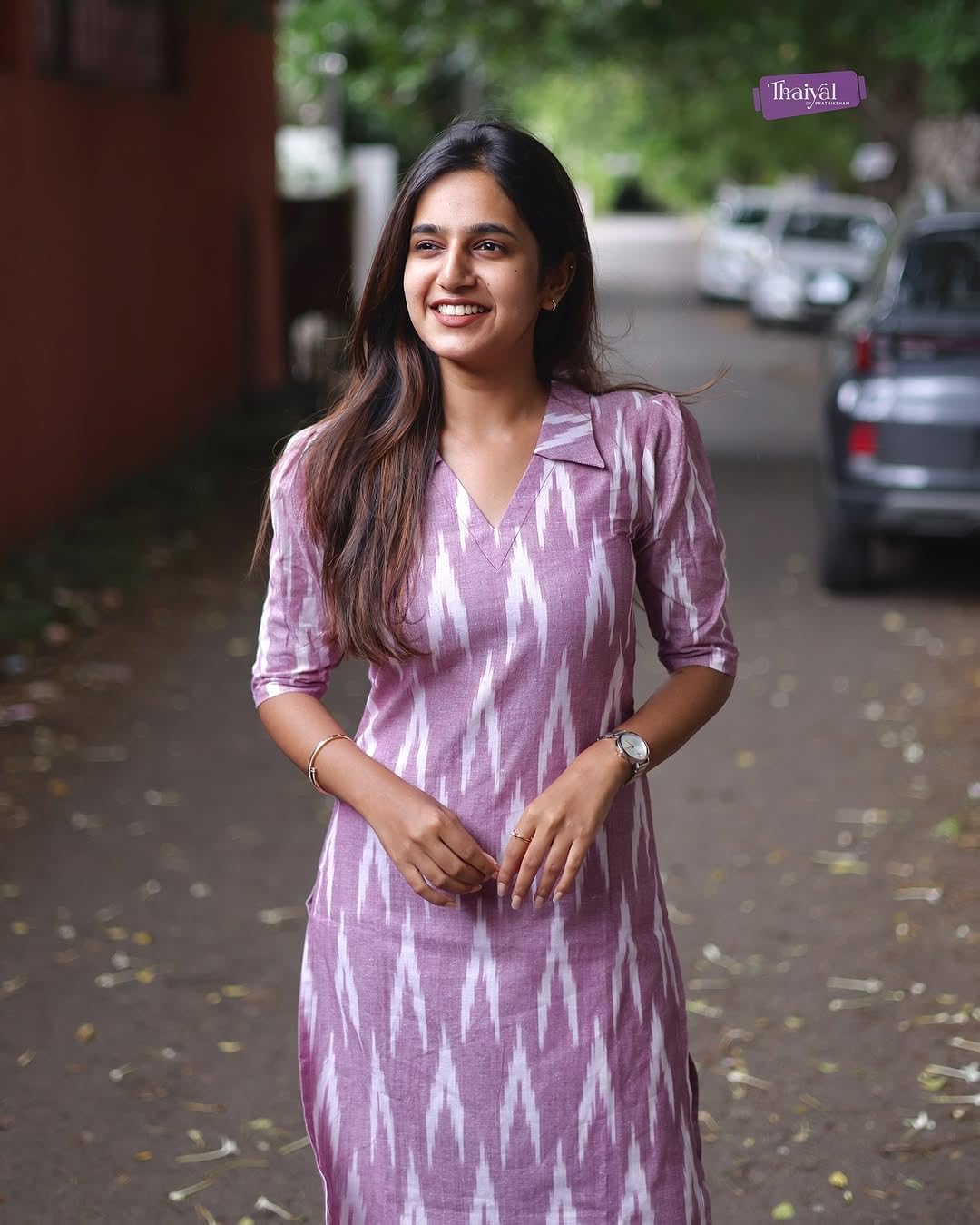 GoSriKi Women's Rayon Viscose Straight Printed Kurta with Pant (Demeter ONION-VKS01-GS_L_Lavender_Large)