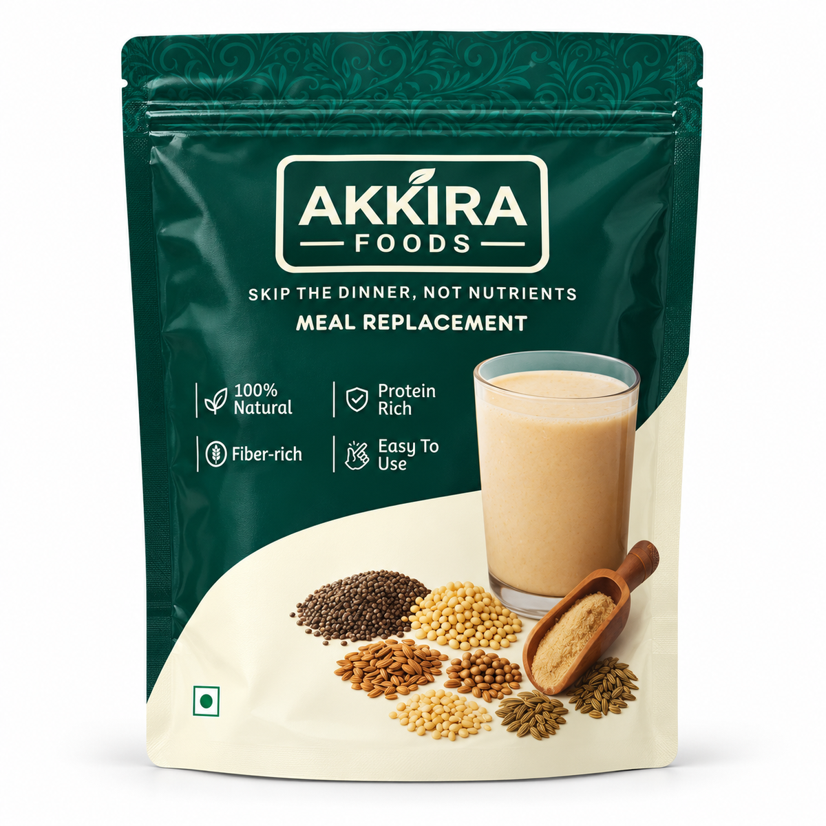 Akkira Foods Weight Loss Powder – Natural Meal Replacement for Men & Women | 1 Month Pack