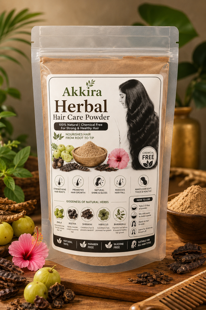 Herbal Hair Care Powder: Natural Hair Cleansing for Soft, Healthy-Looking Hair