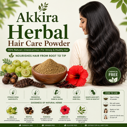 Herbal Hair Care Powder: Natural Hair Cleansing for Soft, Healthy-Looking Hair
