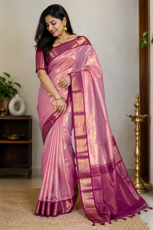 Kanjivaram Silk Saree – Pure Handwoven Traditional Silk Saree for Women